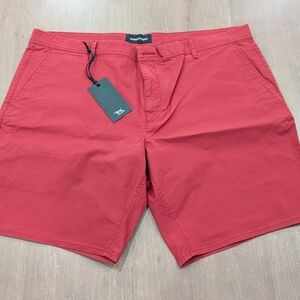 $128 Mens Rodd & Gunn "Baylys" Beach Stretch Cotton Shorts Sienna